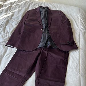 H&M suit Burgundy for men blazer+pants